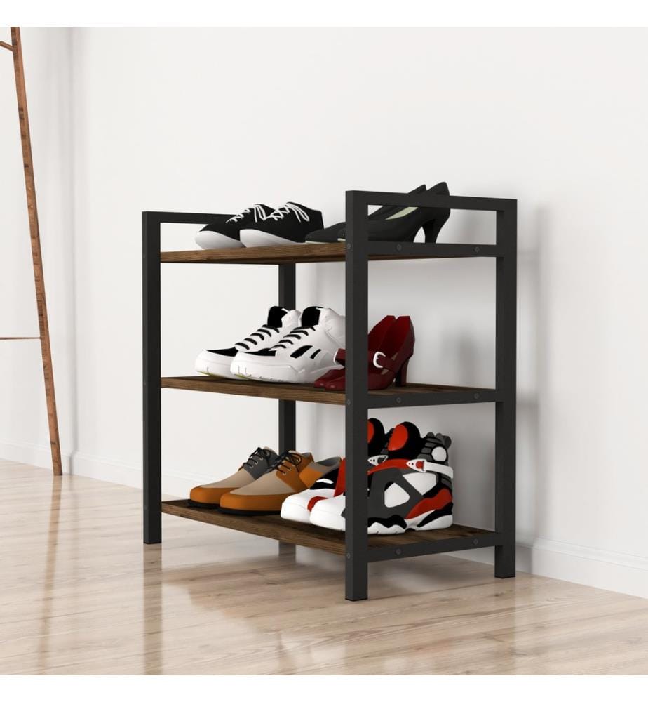 Schuhregal Sømna 70x66x36 cm Eiche antik