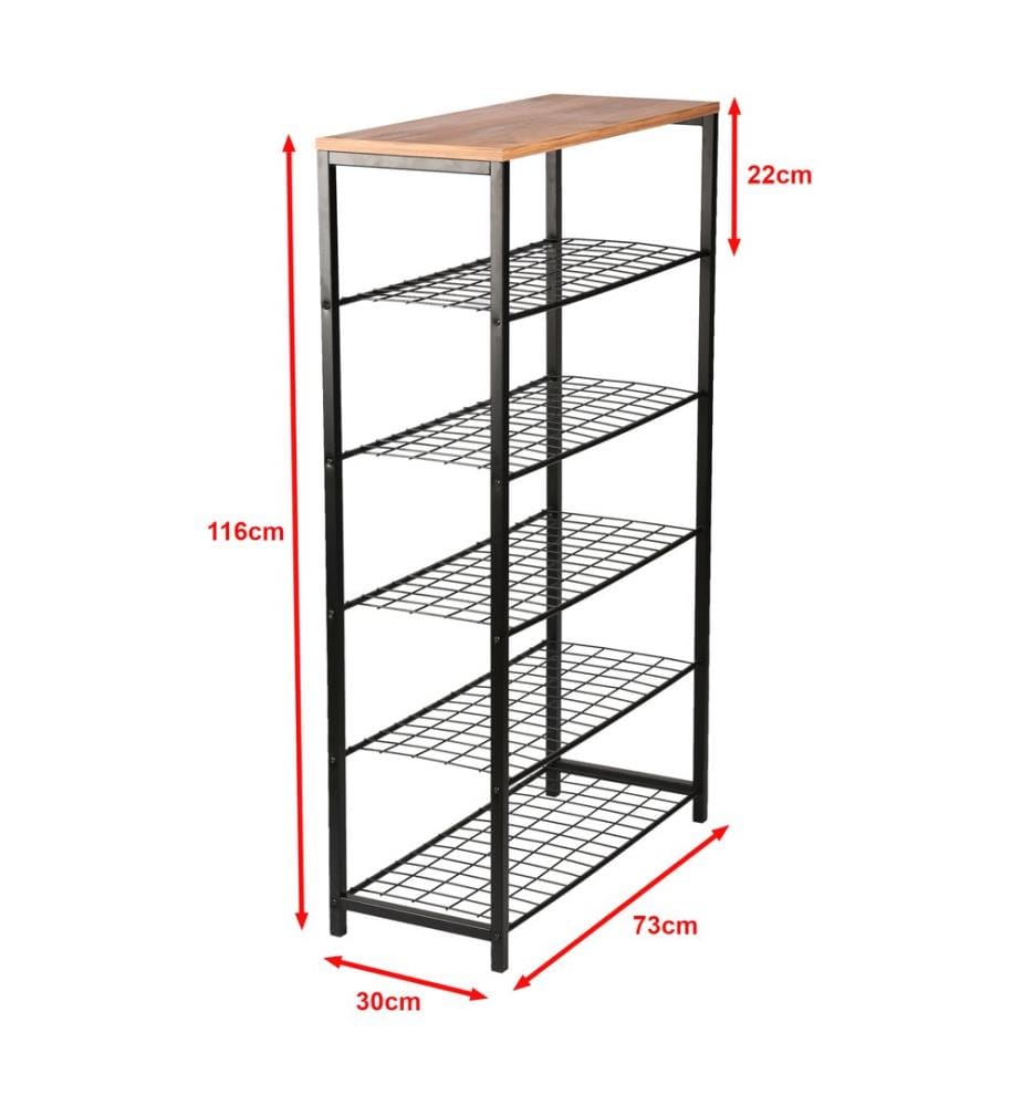 Schuhregal Hvidebæk 5 Fächer Holzfarben