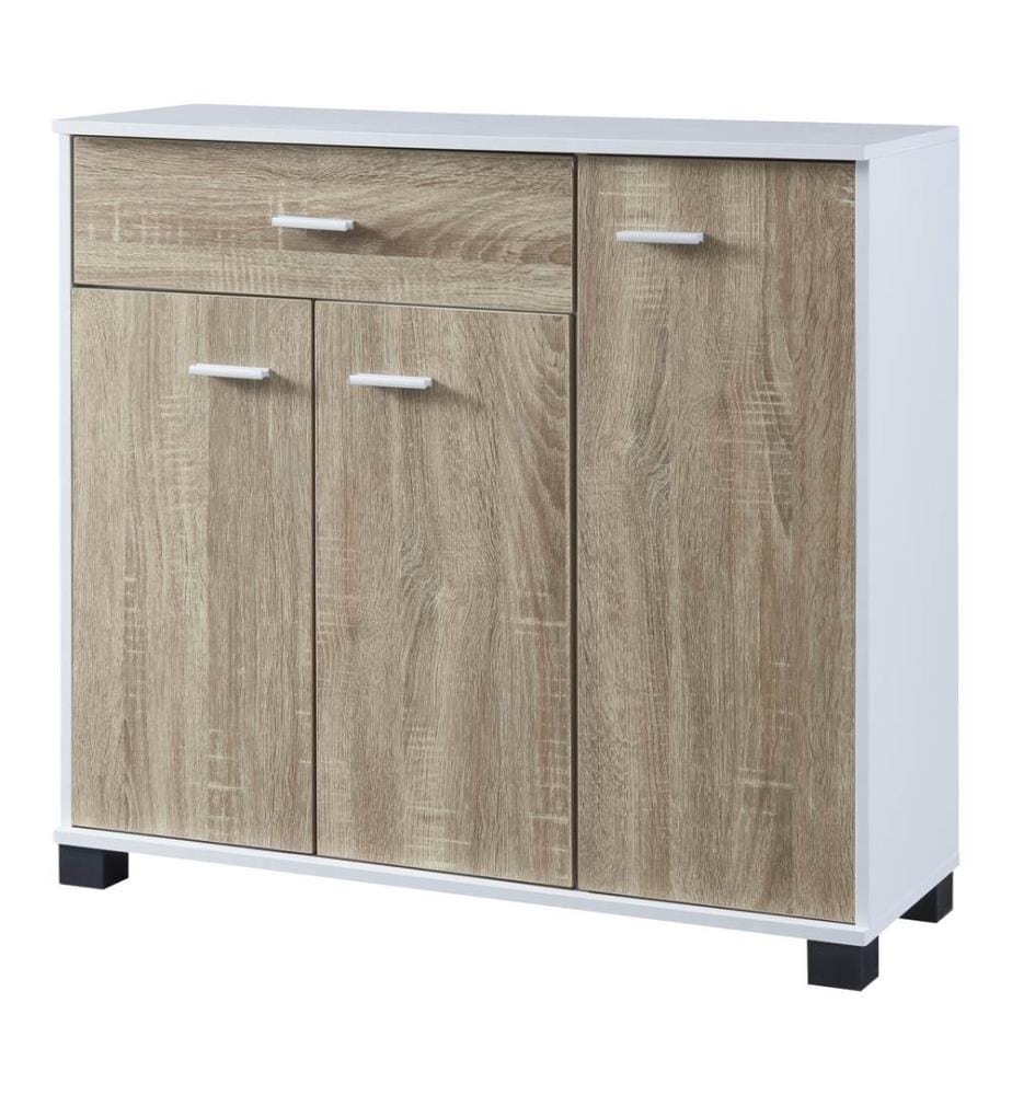 Schuhschrank Bobeck 72x80x28 cm Weiss Eiche