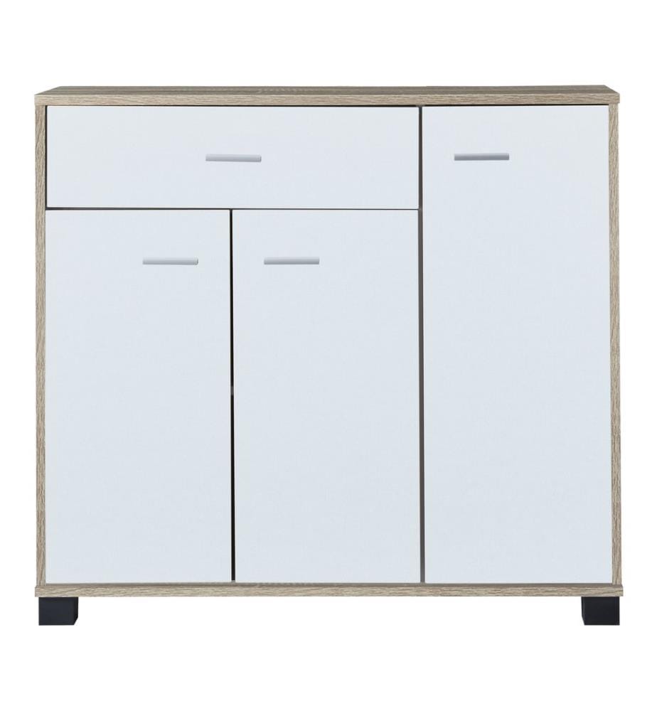 Schuhschrank Bobeck 72x80x28 cm Eiche Weiss