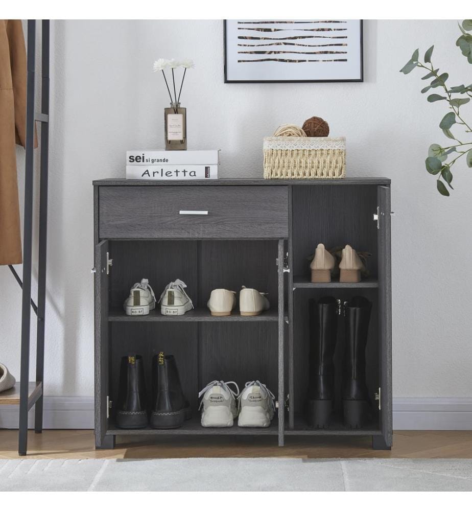 Schuhschrank Bobeck 72x80x28 cm Dunkelgrau