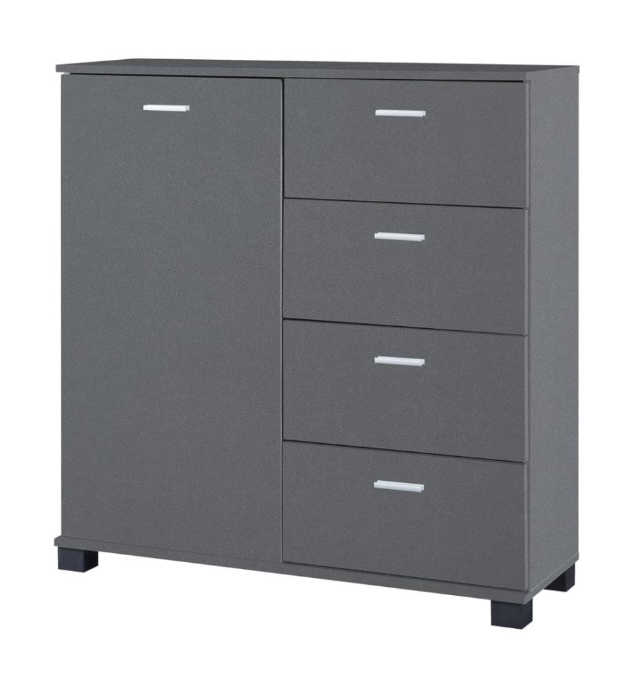 Schuhschrank Döbritz 84x80x28 cm Dunkelgrau
