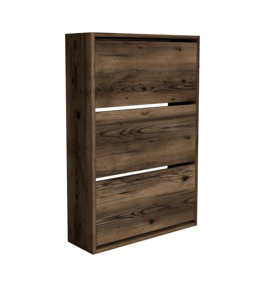 Schuhschrank Aurskog 110x73.5x24 cm Walnuss