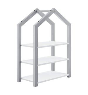 Kinderregal Mayen 85x60x30 cm 3 Ablagen Antik Grau