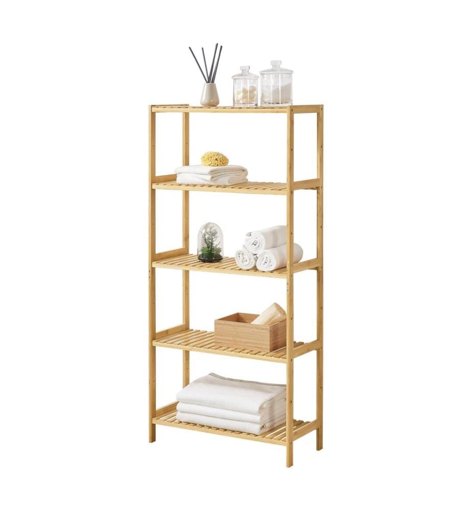 Étagère en bambou Karlskoga 60 x 26 x 130 cm, bois naturel