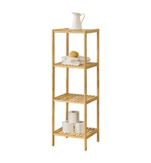 Badregal Lierne mit 4 Ablagen 33x33x110 cm Bambus