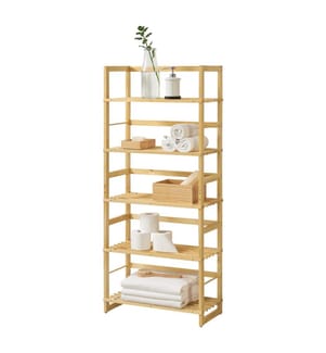 Standregal Luster mit 5 Ablagen 58x27x136 cm Bambus