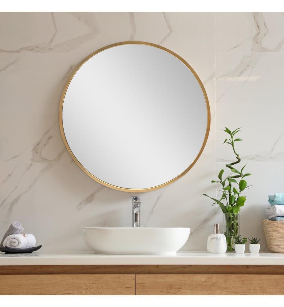 Miroir mural Modugno 40 cm doré