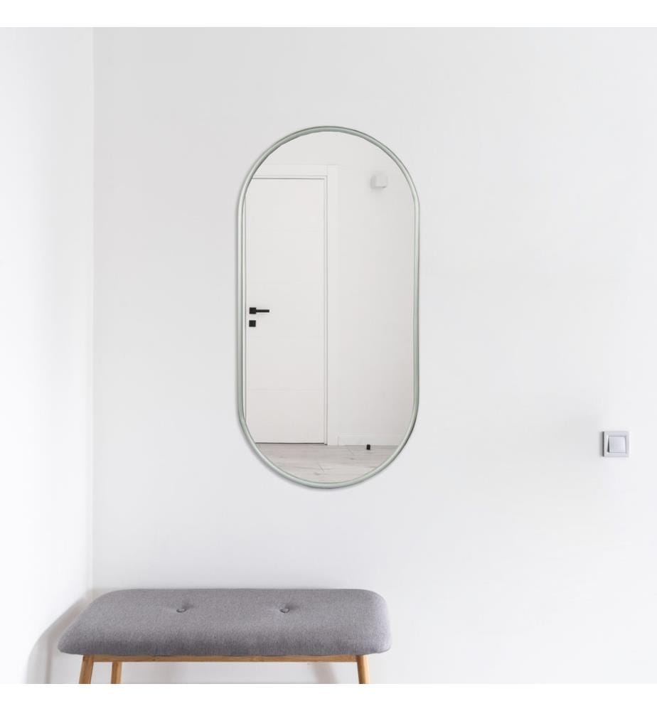 Miroir mural Picciano 40 x 80 cm, gris graphite