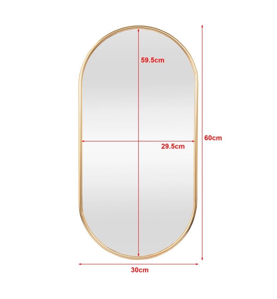 Miroir mural Picciano 30 x 60 cm doré