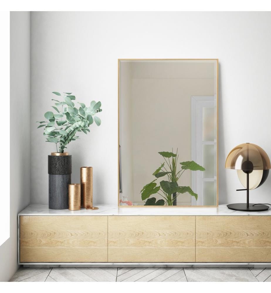 Miroir mural Novoli 50 x 70 cm, couleur dorée