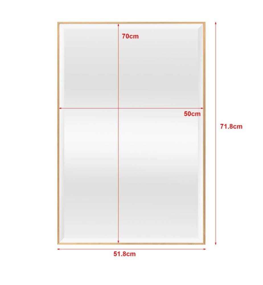 Miroir mural Novoli 50 x 70 cm, couleur dorée