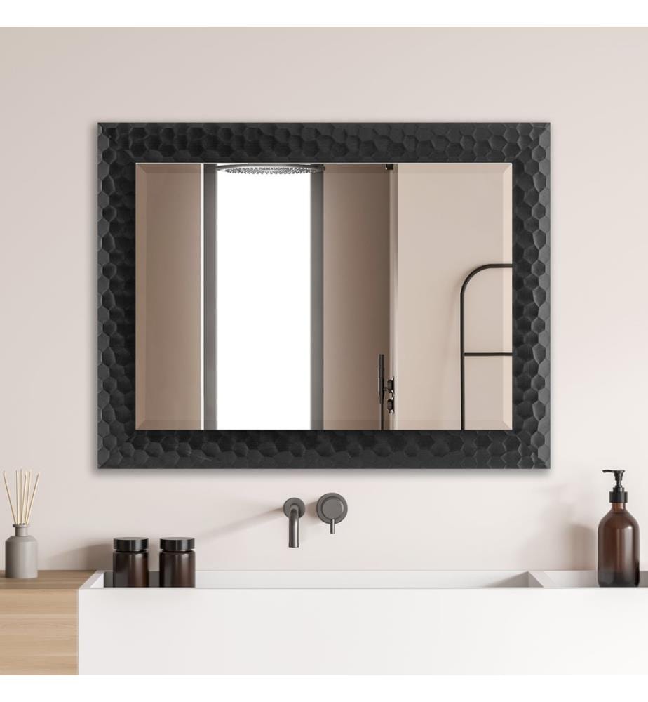 Miroir mural Ocre 84 x 64 cm, noir