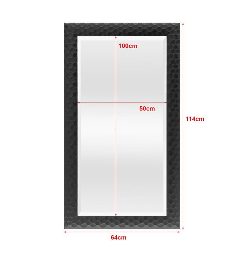Miroir mural Ocre 114 x 64 cm, noir