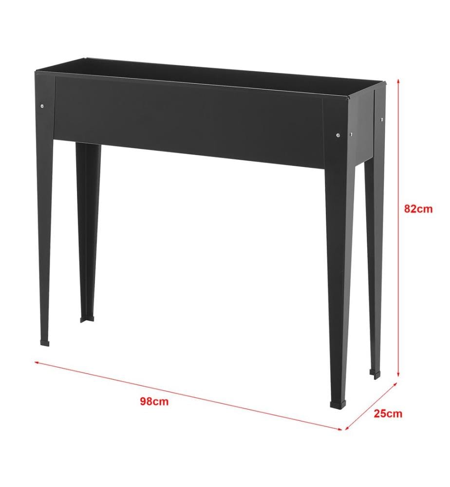 Hochbeet Lelystad 98x25x82 cm Stahl Anthrazit