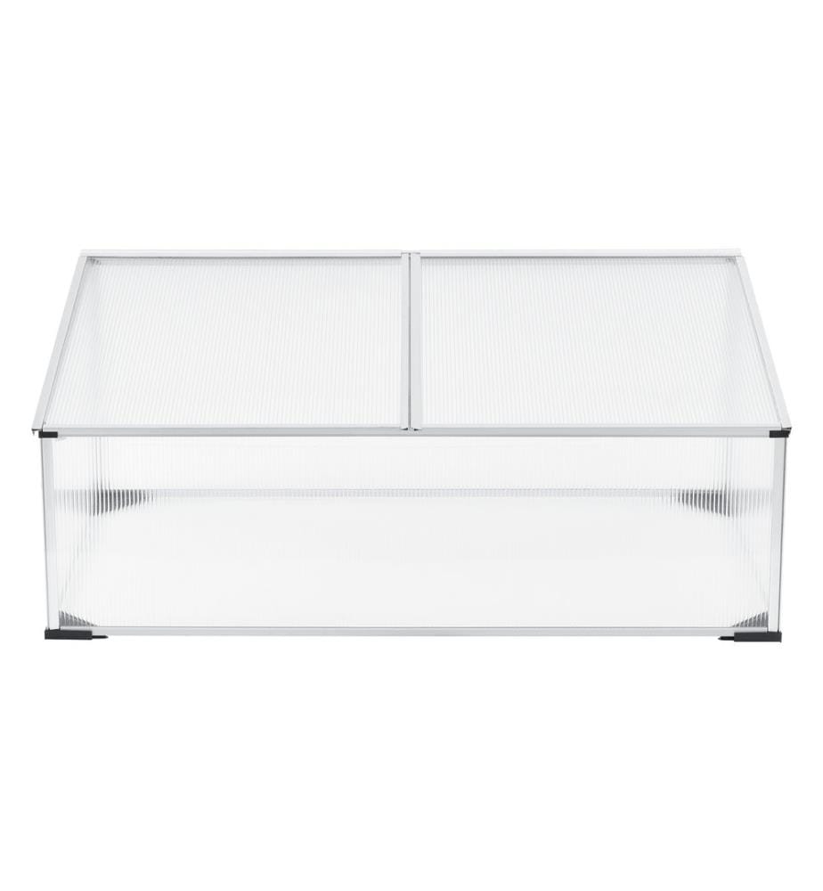 Frühbeet Hoorn mit Zweigeteiltem Dach 100x60x40 cm Aluminium Polycarbonat