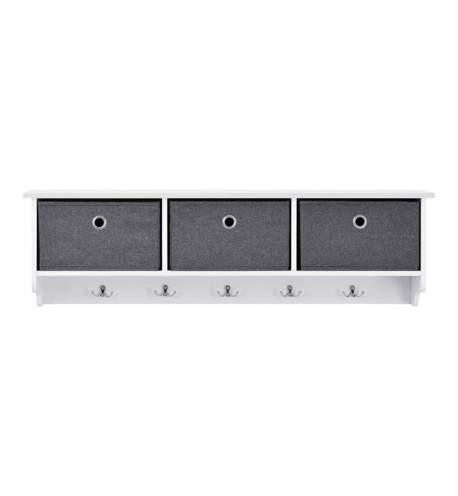 Porte-manteau mural Horsens avec bacs de rangement 100 x 20 x 30 cm