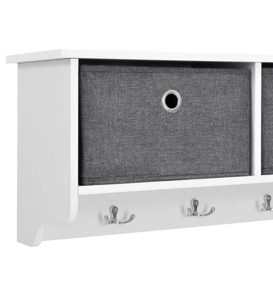 Porte-manteau mural Horsens avec bacs de rangement 100 x 20 x 30 cm