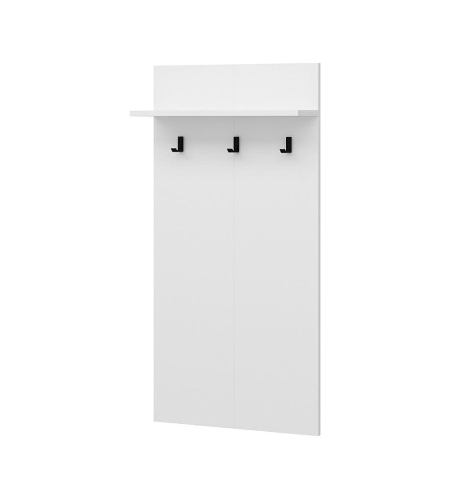 Garderobenpaneel Farsø mit Ablage und 3 Haken Weiss