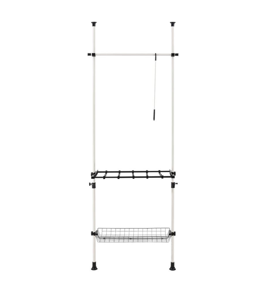 Kleiderständer Teleskop Garderobe mit Korb