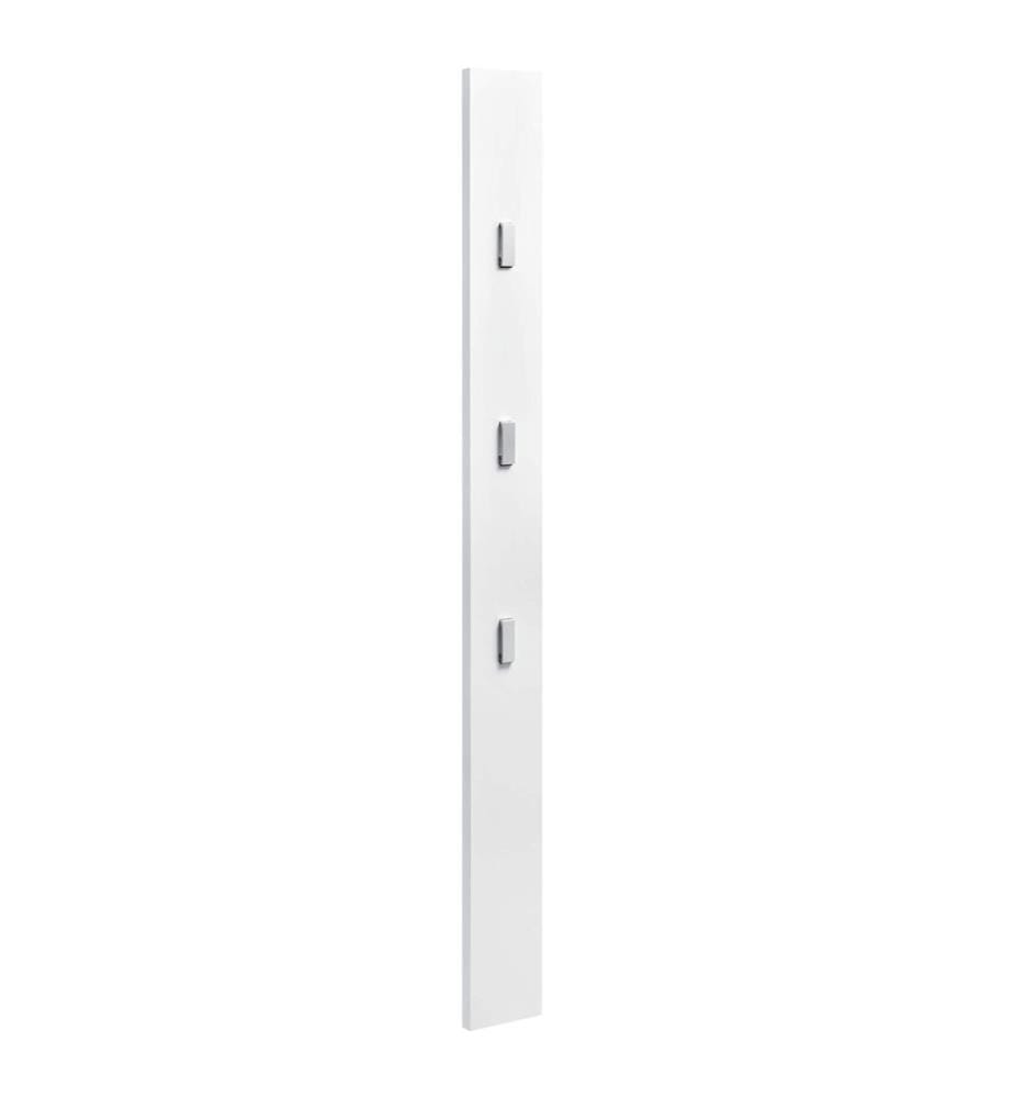 Wandgarderobe Hansnes mit Klapphaken 170 cm Weiss Hochglanz