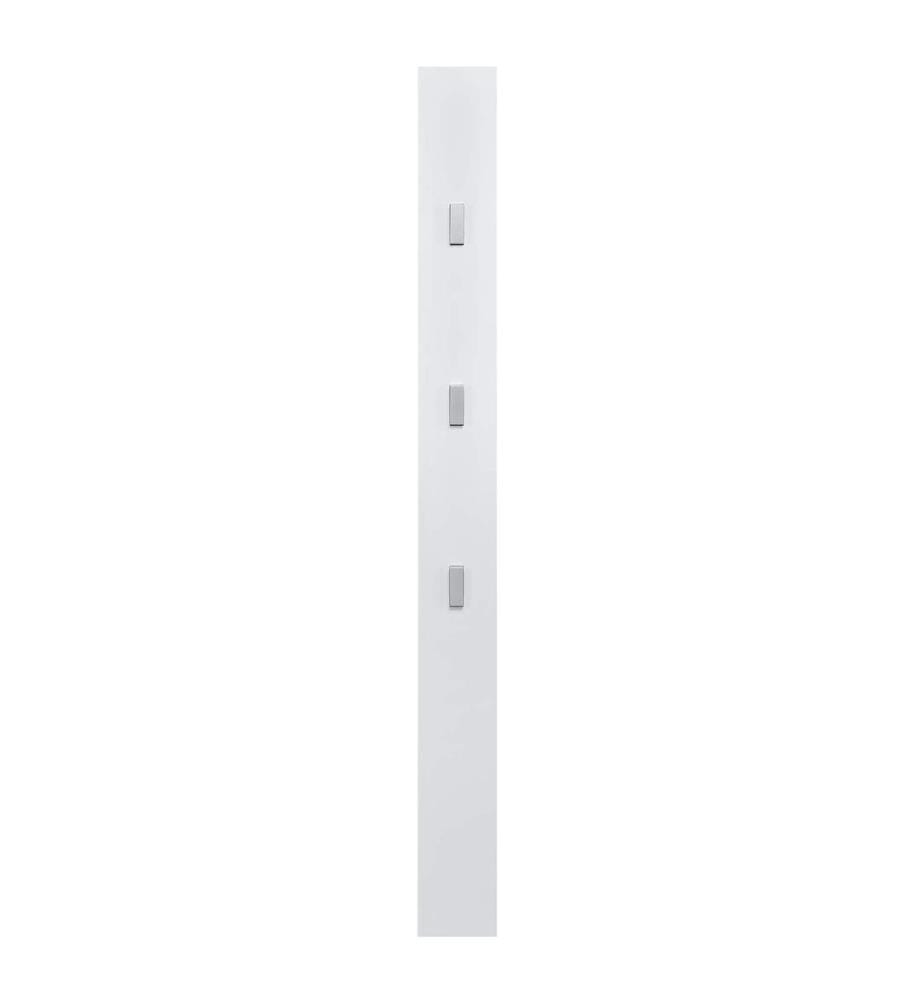 Wandgarderobe Hansnes mit Klapphaken 170 cm Weiss Hochglanz