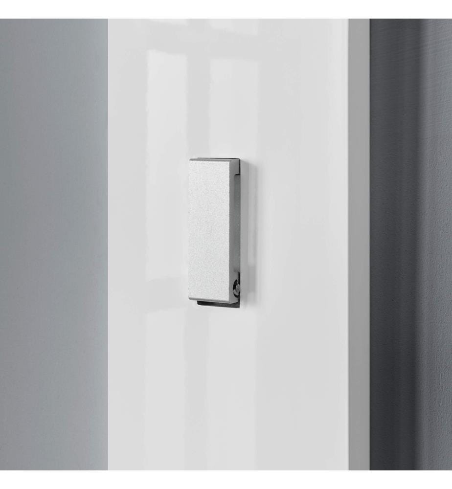 Wandgarderobe Hansnes mit Klapphaken 170 cm Weiss Hochglanz