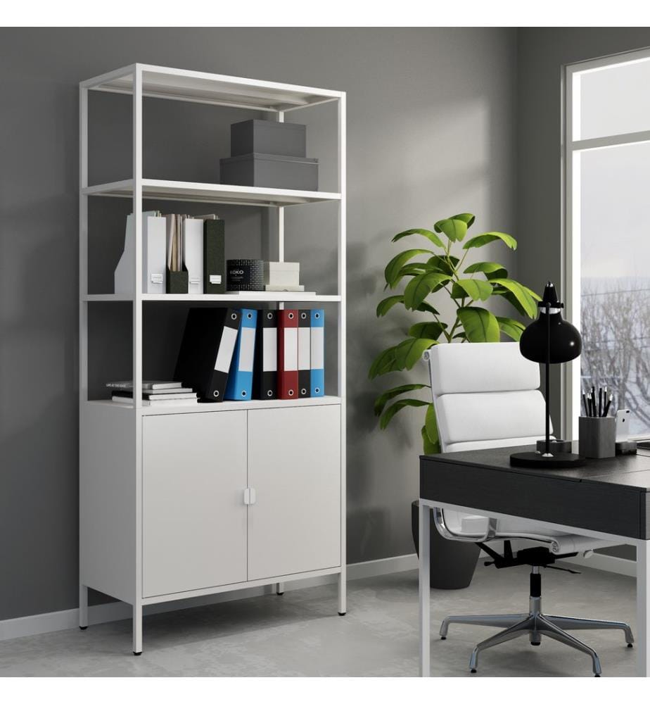 Armoire à dossiers Hailuoto 80 x 40 x 180 cm, gris clair