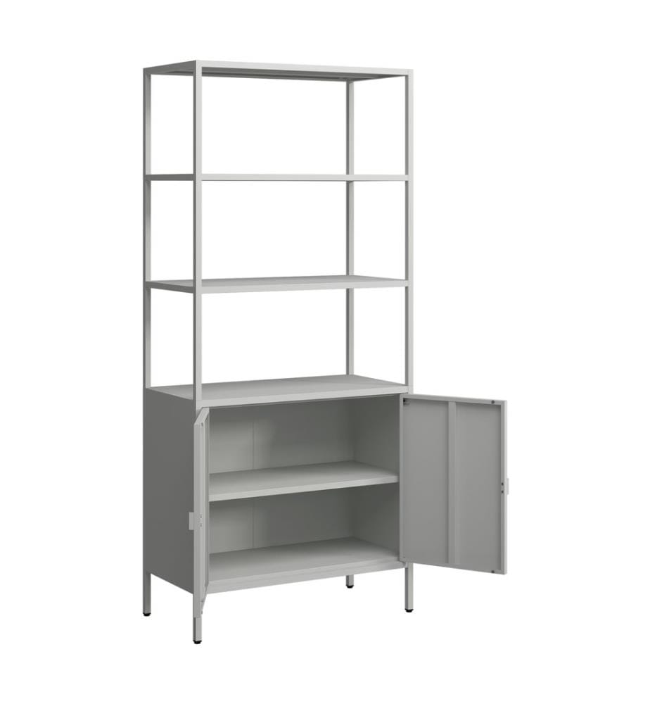 Armoire à dossiers Hailuoto 80 x 40 x 180 cm, gris clair