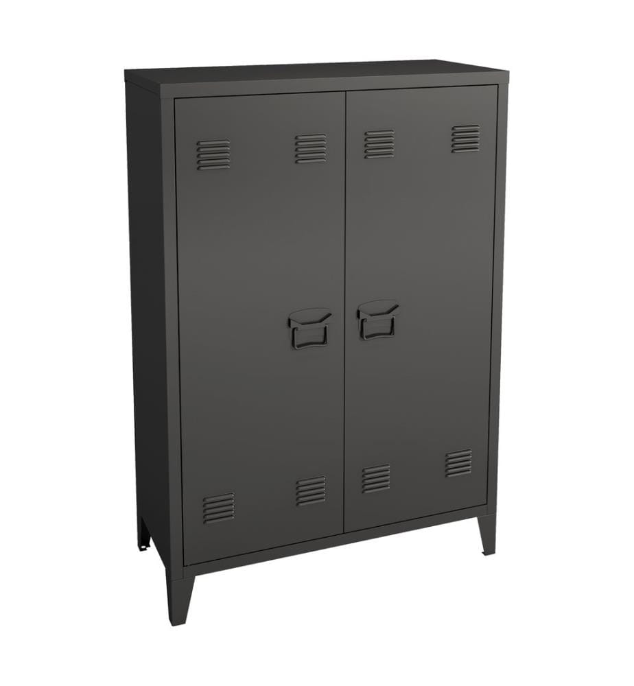 Metallschrank Ko mmode Oripää 110x75x33 cm Schwarz