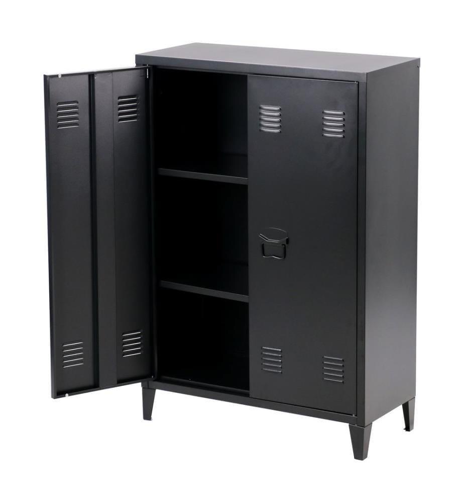 Metallschrank Ko mmode Oripää 110x75x33 cm Schwarz