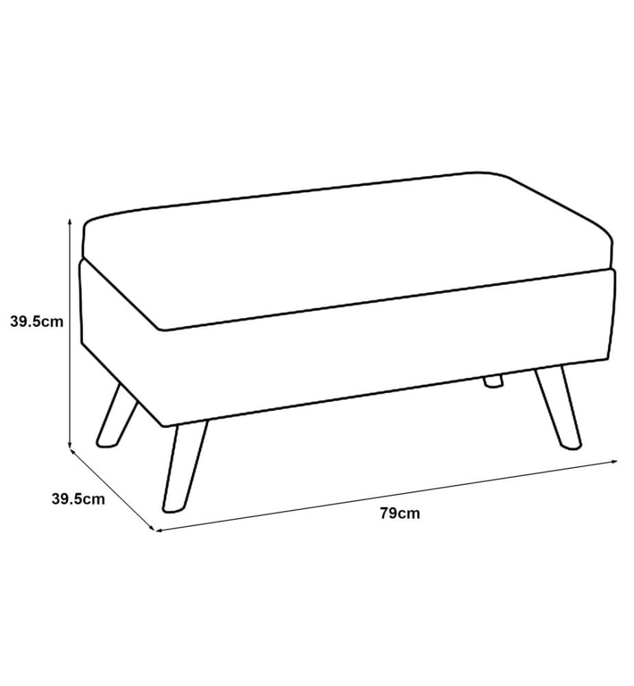Sitztruhe Salford 79x39.5x39.5 cm Dunkelgrau