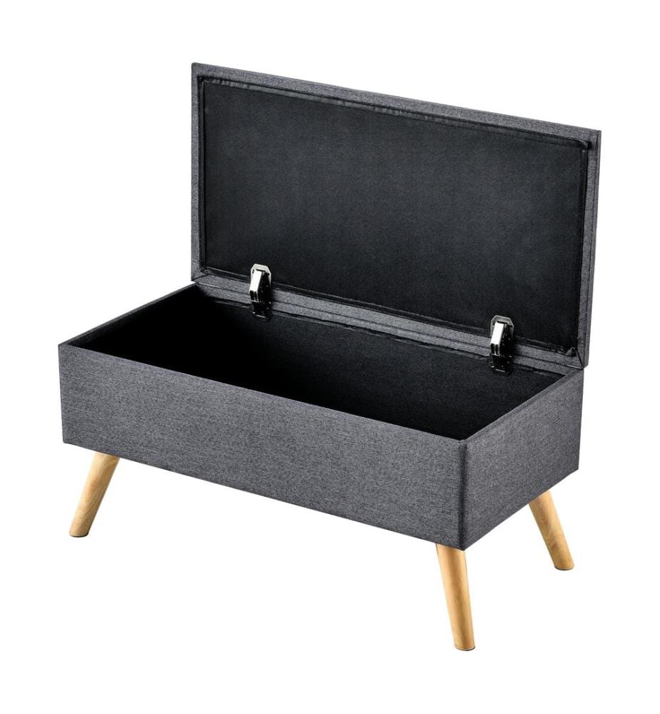 Sitztruhe Salford 79x39.5x39.5 cm Dunkelgrau