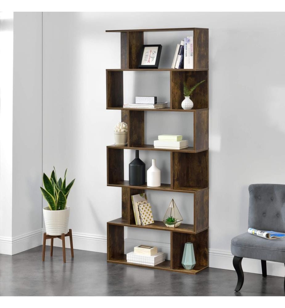 Bücherregal Borrby 192x80x24 cm Walnussoptik