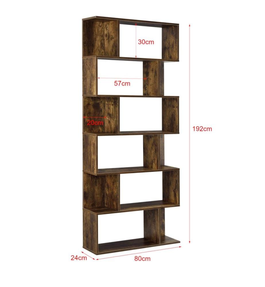 Bücherregal Borrby 192x80x24 cm Walnussoptik