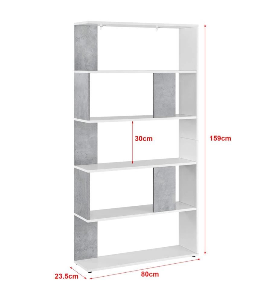 Bücherregal Aneby 159x80x24 cm mit 5 Ablageflächen