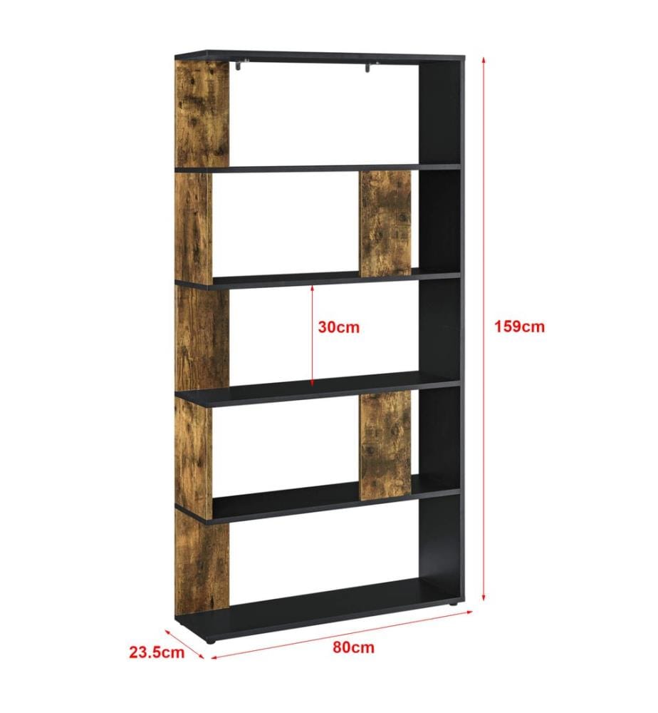 Bücherregal Aneby 159x80x24 cm mit 5 Ablageflächen