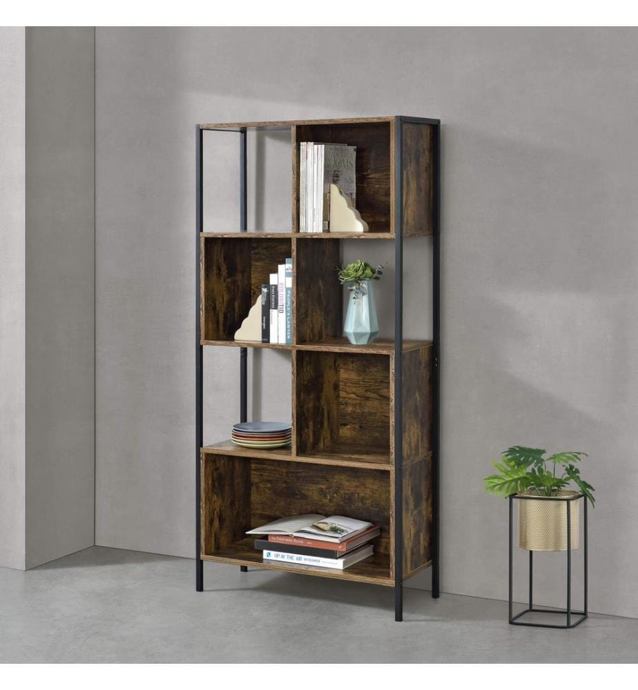 Bücherregal Flakstad 153x73x30 cm Dunkler Holzton