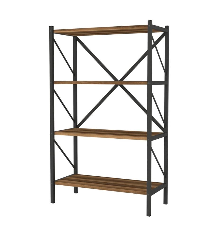 Bücherregal Vanylven 121x66x34 cm Walnuss
