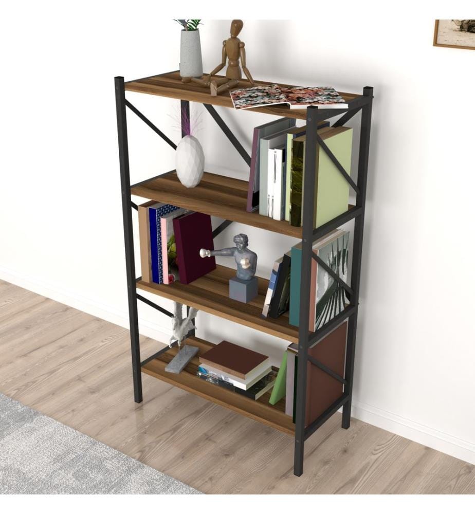 Bücherregal Vanylven 121x66x34 cm Walnuss