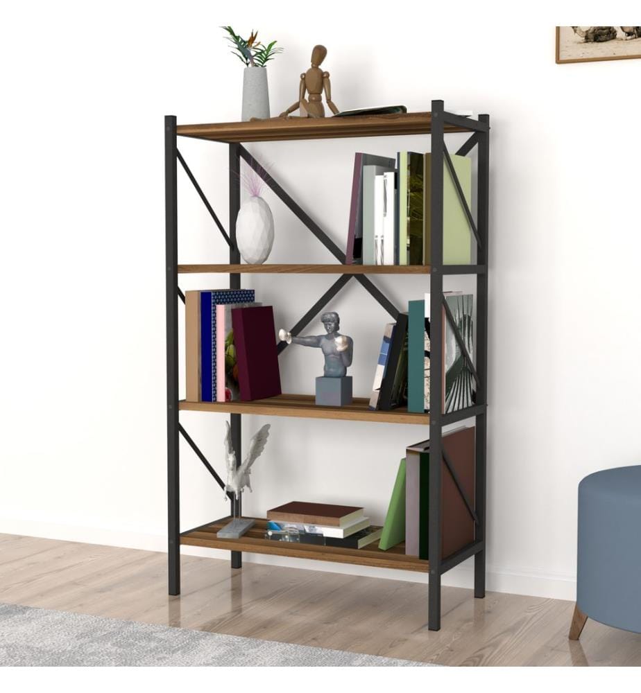 Bücherregal Vanylven 121x66x34 cm Walnuss