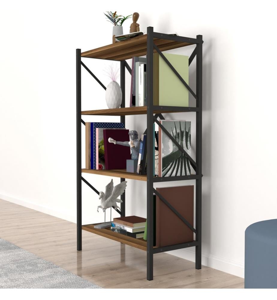 Bücherregal Vanylven 121x66x34 cm Walnuss