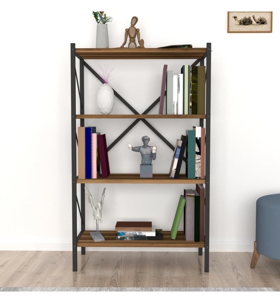 Bücherregal Vanylven 121x66x34 cm Walnuss