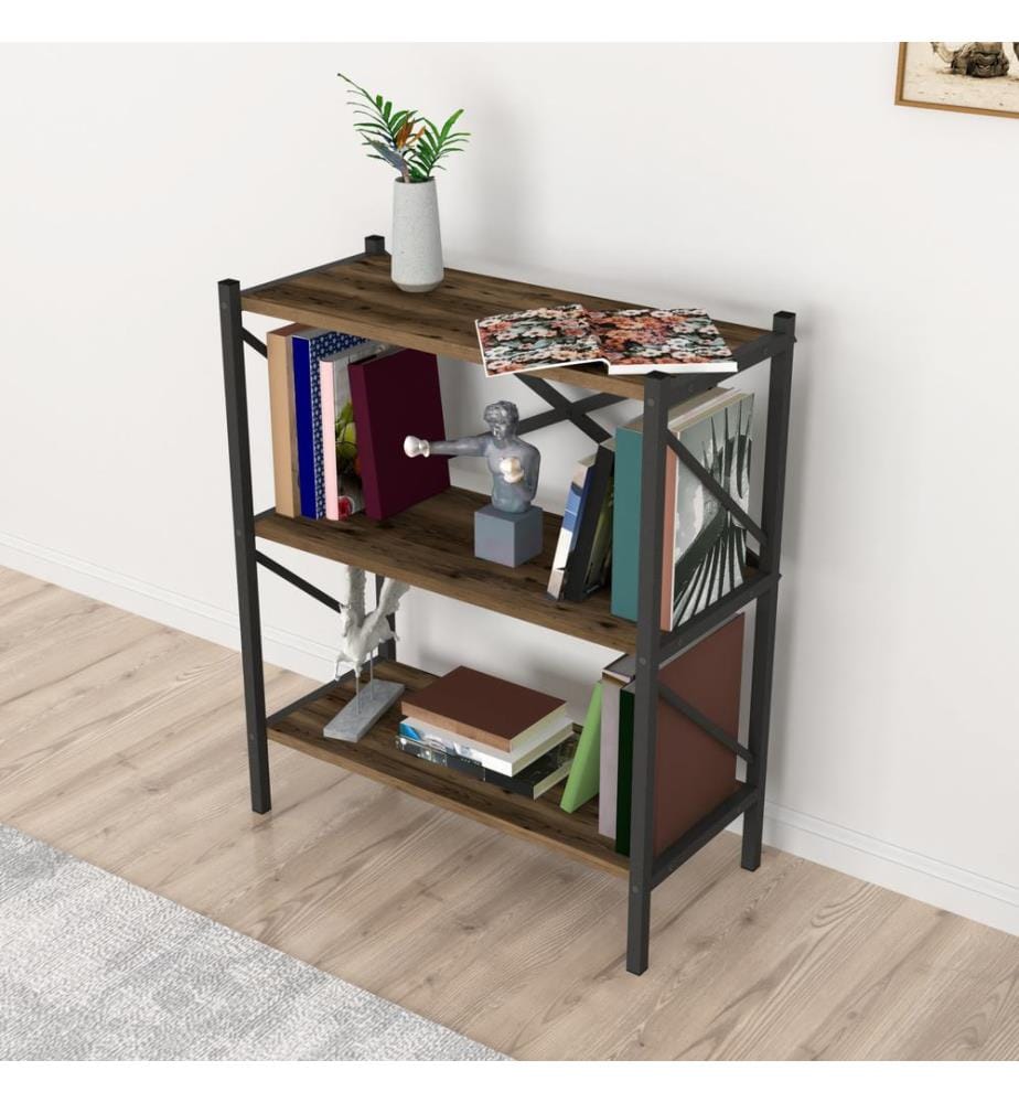 Bücherregal Vanylven 85x66x34 cm Eiche antik