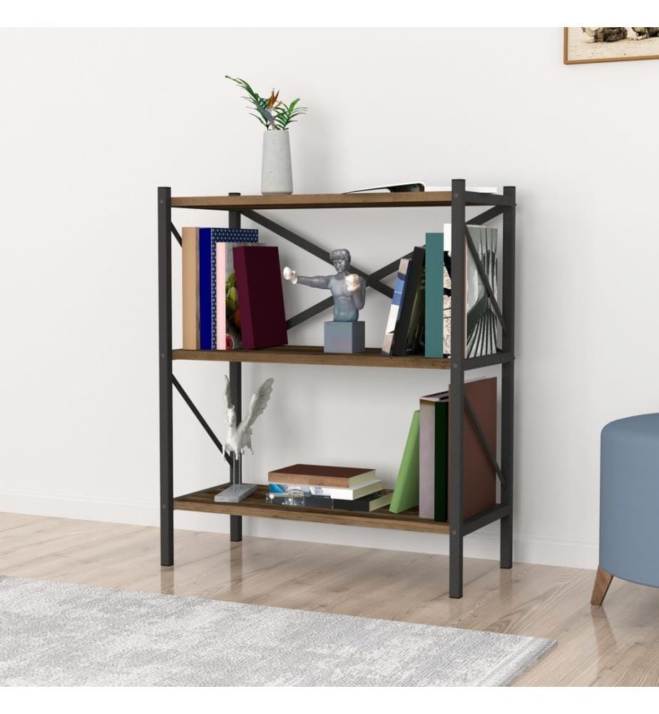 Bücherregal Vanylven 85x66x34 cm Eiche antik