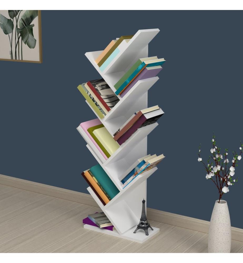 Bücherregal Tranås 121x44x22 cm Weiss