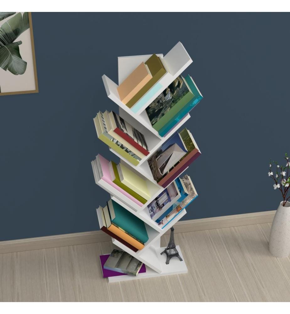 Bücherregal Tranås 121x44x22 cm Weiss