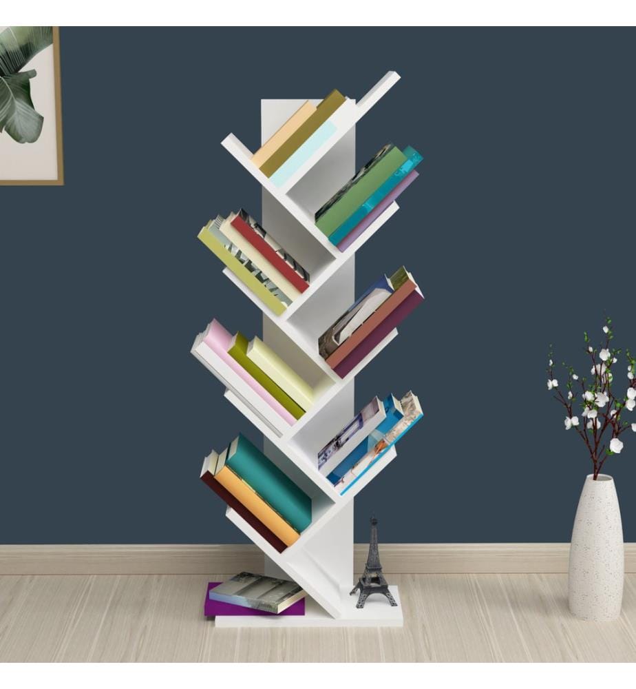 Bücherregal Tranås 121x44x22 cm Weiss