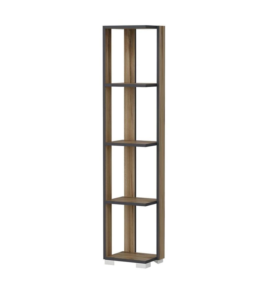 Bücherregal Aalestrup mit 4 Ebenen 153x34x26 cm Eiche Anthrazit