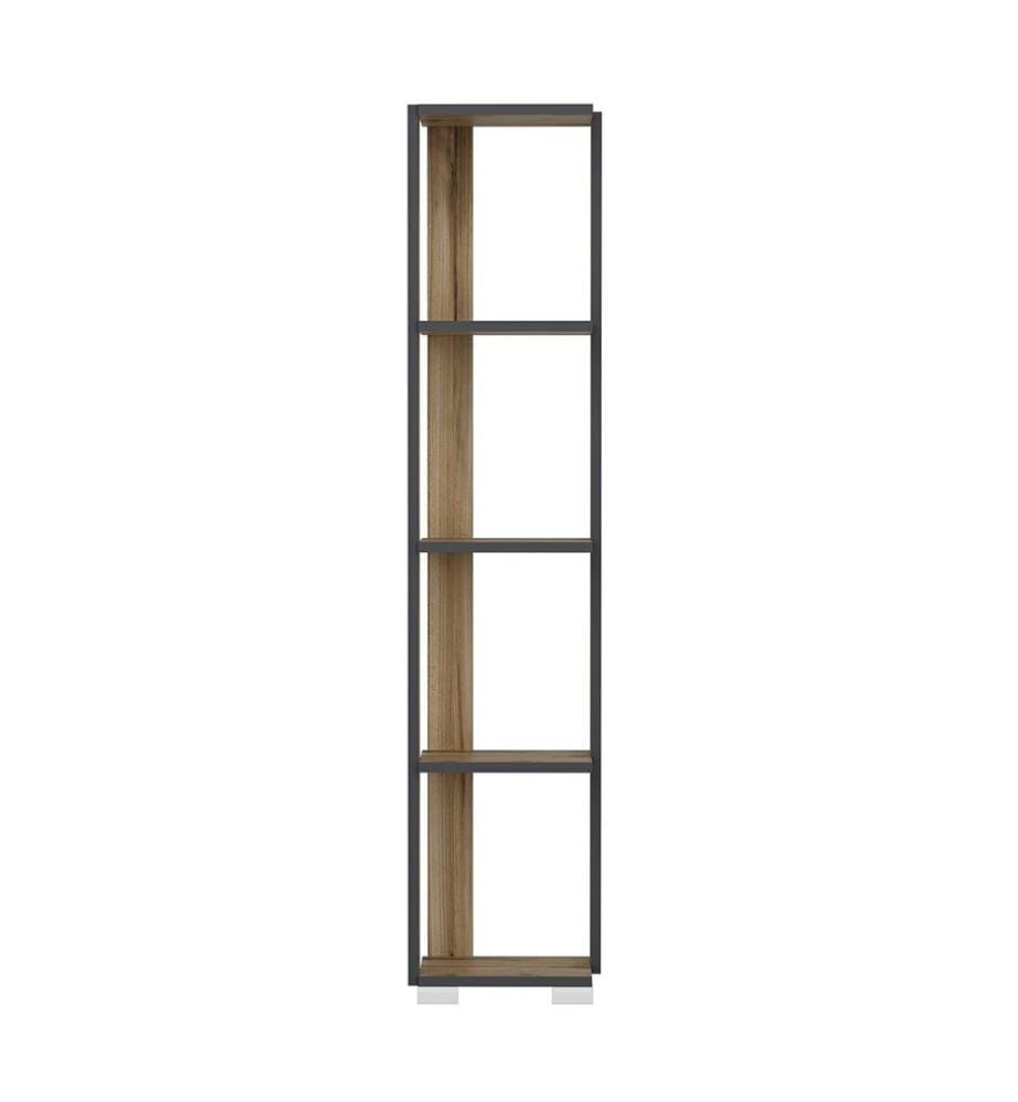 Bücherregal Aalestrup mit 4 Ebenen 153x34x26 cm Eiche Anthrazit